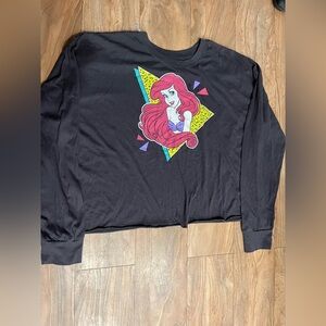 Disney Black Crop Top with Ariel Design